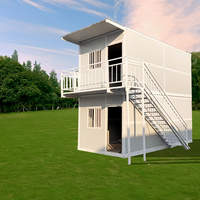 Maison modulaire pliable à faible coût de 40 pieds avec deux chambres et une salle de bain, design moderne, pour usage scolaire et familial, résistante au feu et au vent