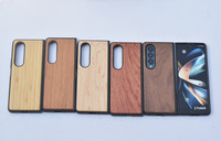 Étui de téléphone portable élégant et écologique en PC gaufré imitation bois pour Z Fold 3/Z Flip 3/4/5 avec protection antichoc