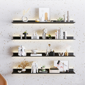 Modern Industrial Creative Concealed Stainless Steel Metal Drawer Brown <strong>Floating</strong> Wall <strong>Shelf</strong> <strong>Fixing</strong> With Bracket - Product Image 1