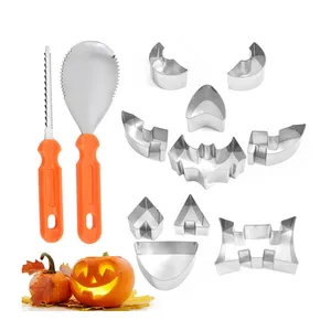 Bí Ngô khắc Kit Halloween an toàn và dễ dàng thiết lập cho trẻ em DIY thép không gỉ công cụ cho Halloween Trang trí quà tặng