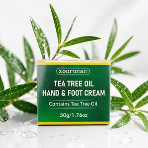 <span class=keywords><strong>Crema</strong></span> para Manos y Pies con Aceite de Árbol de Té Zourunan 50g, para Piel Seca y Agrietada, Bálsamo Antibacterial Purificante para el Cuidado Corporal Personalizado - Product Image 1