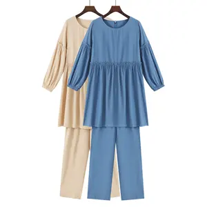 Hồi Giáo Hai Mảnh Trang Phục Abaya Dubai Hijab Dress Caftan Ả Rập Tees Vành Đai Kaftan Thổ Nhĩ Kỳ Quần Áo Hồi Giáo Cho Phụ Nữ