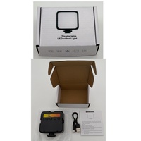 Mini support de photographie portable, lampe de poche, lumière pour vidéoconférence, durable, antichoc, pliable, réglable en couleur