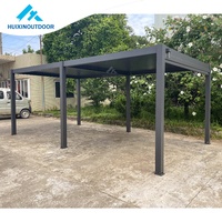 Pergola Bioclimatique Électrique Extérieure Louvre en Aluminium et Polycarbonate pour Jardin, Garantie 15 Ans