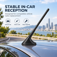 Antenne décorative universelle pour toit de voiture, antenne factice noire, mât auto-adhésif, accessoire de style extérieur pour voiture SUV