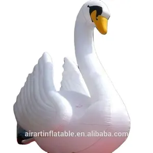 Best selling gigante personalizado white swan/cygnet com asa inflável