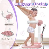 Plateforme de bain pour bébé et tout-petit, support antidérapant pratique pour le lavage des fesses