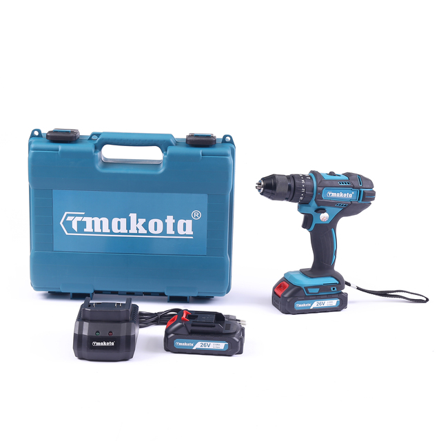 Tmakota 26V Single Double Speed Electric Cordless Impact Driver Cordless Screwdriver Power Drill Drilling Machine