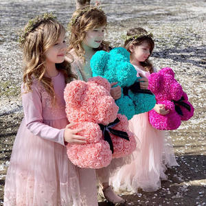 Ours en mousse personnalisés de 11 cm, 25 cm, 40 cm avec ruban, ours en peluche pour cadeaux de fête des mères, ours en peluche en rose pour <span class=keywords><strong>mariage</strong></span>, cadeau de la Saint-Valentin, décoration - Product Image 1