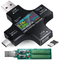 Testeur USB couleur PD multimètre numérique cc voltmètre courant tension type-c mètre ampli ampèremètre détecteur batterie externe chargeur testeur
