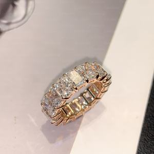 แหวนเพชรทรงรัศมีประกายระยิบระยับทอง 9-18K สำหรับผู้หญิง เพชร IGI Lab-Grown เหมาะสำหรับวันครบรอบแต่งงาน งานหมั้น - Product Image 2