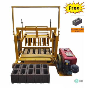 Xi măng rỗng gạch khối Máy làm bê tông khối Máy làm nhỏ di động gạch làm máy móc với bánh xe - Product Image 3