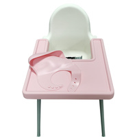 Tapis de table en silicone antidérapant Allcover avec bords antidérapants, qualité alimentaire, pour chaise haute, couverture de plateau pour bébé