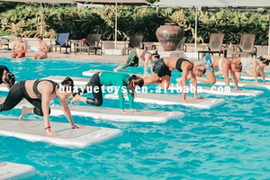 Tapis gonflable de gymnastique d'entraînement de tapis d'air de piste d'air de sports nautiques jeu d'eau de pantoon de point de chute à vendre - Product Image 4