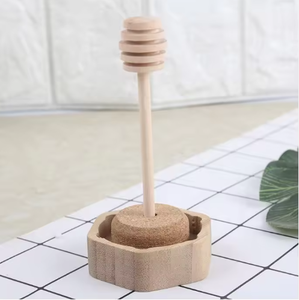 Hexagonal Acrylic <b>Diffuser</b> <b>Bottle</b> With Wooden Cap Amber Liquid Inside Household Fragrance Container - Product Image 2