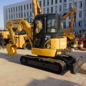 Excavadora Usada Komatsu PC55MR de 5 Toneladas, Motor Original en Buen Estado, Equipo de Construcción para Movimiento de Tierras en Venta - Product Image 6