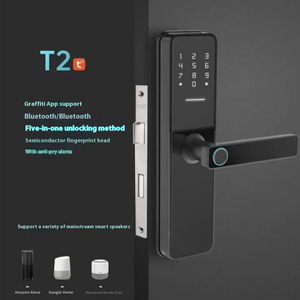 Thiết kế hiện đại thông minh cửa gỗ Khóa vân tay & mật khẩu kỹ thuật số keyless cho căn hộ nhà & khách sạn ứng dụng kiểm soát truy cập - Product Image 6