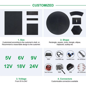Panneau <span class=keywords><strong>solaire</strong></span> adhésif Sunpower de petite taille personnalisé 1W 2W 6V 9V pour la performance en basse lumière, idéal pour les traceurs GPS et la surveillance à distance - Product Image 4