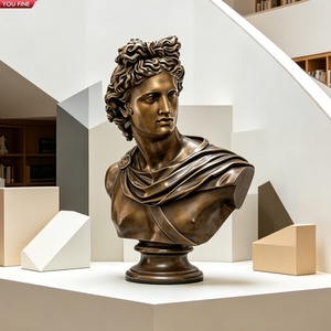 YOUFINE - Busto de <span class=keywords><strong>Apolo</strong></span> Clásico en Bronce Fundido, Escultura Clásica del <span class=keywords><strong>Dios</strong></span> <span class=keywords><strong>Griego</strong></span> para Decoración del Hogar - Product Image 4