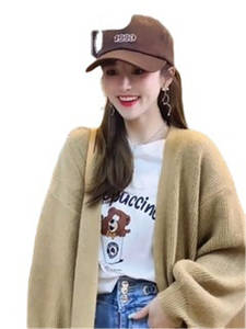 Vendita calda inverno spessa signore <span class=keywords><strong>Basic</strong></span> Midi maglioni aperti Casual logo personalizzato ampio <span class=keywords><strong>cardigan</strong></span> in maglia Cashmere in lana morbida per le donne - Product Image 6