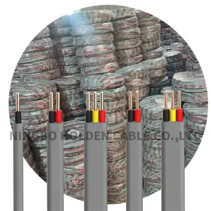 electric cable wire 2.5mm 1.5mm earth cable grey twin flat cable