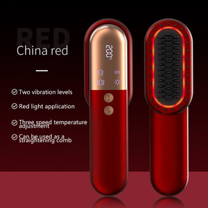 หวีนวดศีรษะแบบพกพาไร้สาย ทำจากพลาสติก พร้อมแสงสีแดง ช่วยดูแลเส้นผม ลดผมชี้ฟู แก้ผมพันกัน พร้อมที่ม้วนผมแบบให้ความร้อนเร็ว - Product Image 5