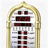 Jam Dinding Digital Elektrik Al Fajar untuk Dekorasi Ruang Tamu, Pengingat Waktu Sholat, Timer Azan LED, Kalender Ramadan
