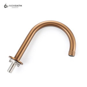 خلاط حوض حمام مخفي بمقبضين مزدوجين، صنبور مغسلة من الستانلس ستيل 304 المصقول بالذهب الوردي - Product Image 3