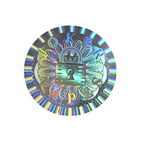 Autocollant adhésif en vinyle holographique brillant personnalisé avec étiquette de sécurité anti-contrefaçon et forme personnalisée