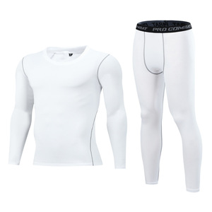 Combinaison de fitness pour hommes Gym Tight Fitting Pantalon à manches longues Combinaison d'entraînement de <span class=keywords><strong>basket</strong></span>-ball - Product Image 4