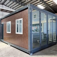 Maison conteneur en acier détachable de 20 pieds, bureau à domicile, bureau préfabriqué, unité d'habitation complémentaire, cabane de jardin préfabriquée en kit