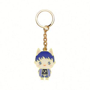 Design Custom Metal Keychains Creative Anime Cartoon Cute Key Pendants Wholesale - Product Image 5