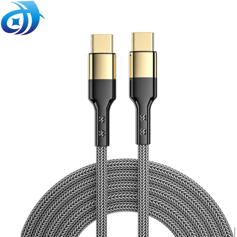 Cable de alta calidad tipo C PD 5A 60w, cable trenzado tipo c a usb C, transmisión de datos