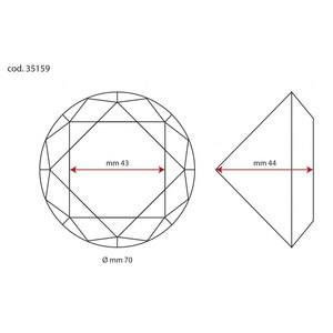 Crystal Diamond Decorative <b>Ornament</b> 70 Mm Office <b>Desk</b> Accessory - Product Image 3