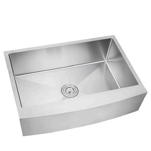 Nuovo Lavello da <span class=keywords><strong>Cucina</strong></span> Stile Rustico 33x21 pollici in Acciaio Inossidabile Calibro 18, Vasca Singola Quadrata Spazzolata con Frontale a Grembiule, Stile Fattoria, Angolare - Product Image 1