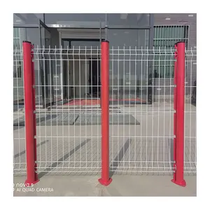 חם מכירה 3d מעוגל רשת רשת לוח גדר אבקת מצופה גדר גן עם אפרסק לאחר גידור אפרסק דוגל & שערים - Product Image 3