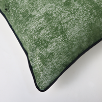 Usine imperméable Polyester tissu tacheté gris Texture jardin décor taies d'oreiller avec passepoil pour l'extérieur