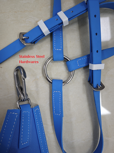 บิบฝึกม้ารุ่นใหม่ Horshi พร้อมสายรัดอกม้าแบบ Martingale ที่มีบิบถอดออกได้ ปรับขนาดได้ ทำจาก PVC - Product Image 4