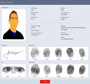 Scanner Compatto per Impronte Digitali FBI FAP 60, Dispositivo per Impronte Digitali 4x4x2, Scanner per Dieci Impronte - Product Image 4