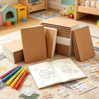 Carnet de voyage et d'école Myway 2026 en kraft vierge, 30 feuilles, relié par fil, pour journalisation, écriture des étudiants et des enfants