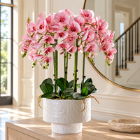 Dekorasi Meja Bunga Anggrek Artifisial 85cm, Phalaenopsis Tiruan, Sentuhan Realistis untuk Rumah, Kantor, Hotel, dan Acara
