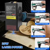 Graveur laser 3D portable haute précision pour bois, TTS 20W, protection oculaire, assistance pneumatique, zone de travail 418*418mm, vitesse 500mm/s