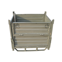 Grande boîte métallique pliante OEM, conteneur pour entrepôt, vente en gros,