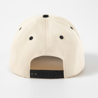 Casquette de baseball ajustable en sergé de coton bicolore structurée à 5 panneaux avec logo brodé personnalisé