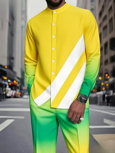 Herren lässig Herbst Tier gestrickt Street Style T-Shirt Hose Set Langarm Digitaldruck Outdoor Sport Vintage 2 Stück - Product Image 6