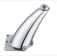 Chrome 10cm Hauteur Banane Jambes Métal Table Basse Pieds Meubles Canapé Lit Jambe
