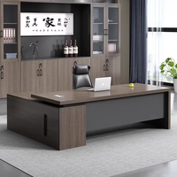 Bureau de président simple moderne Boss avec chaise en bois de luxe combo conception modulaire simple pour la maison ordinateur utilisation mobilier de bureau