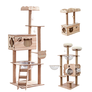 Fornitura diretta dalla fabbrica OEM & ODM multifunzionale gatto torre Pet mobili moda in legno gatto albero - Product Image 5