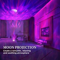 EGOGO-Veilleuse d'atmosphère rotative, lampe de table LED dynamique, lampe de projection Aurora pour décor de chambre à coucher