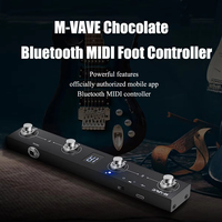 Controlador MIDI Bluetooth M-VAVE Chocolate, Pedal Inalámbrico de 4 Interruptores con Control por Aplicación, Control de Partituras, Control DAW